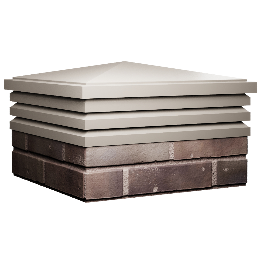 Колпак Zking Бона ХайТек Бежевый на столб 2х2 кирпича (513х513мм) в Ялте фото