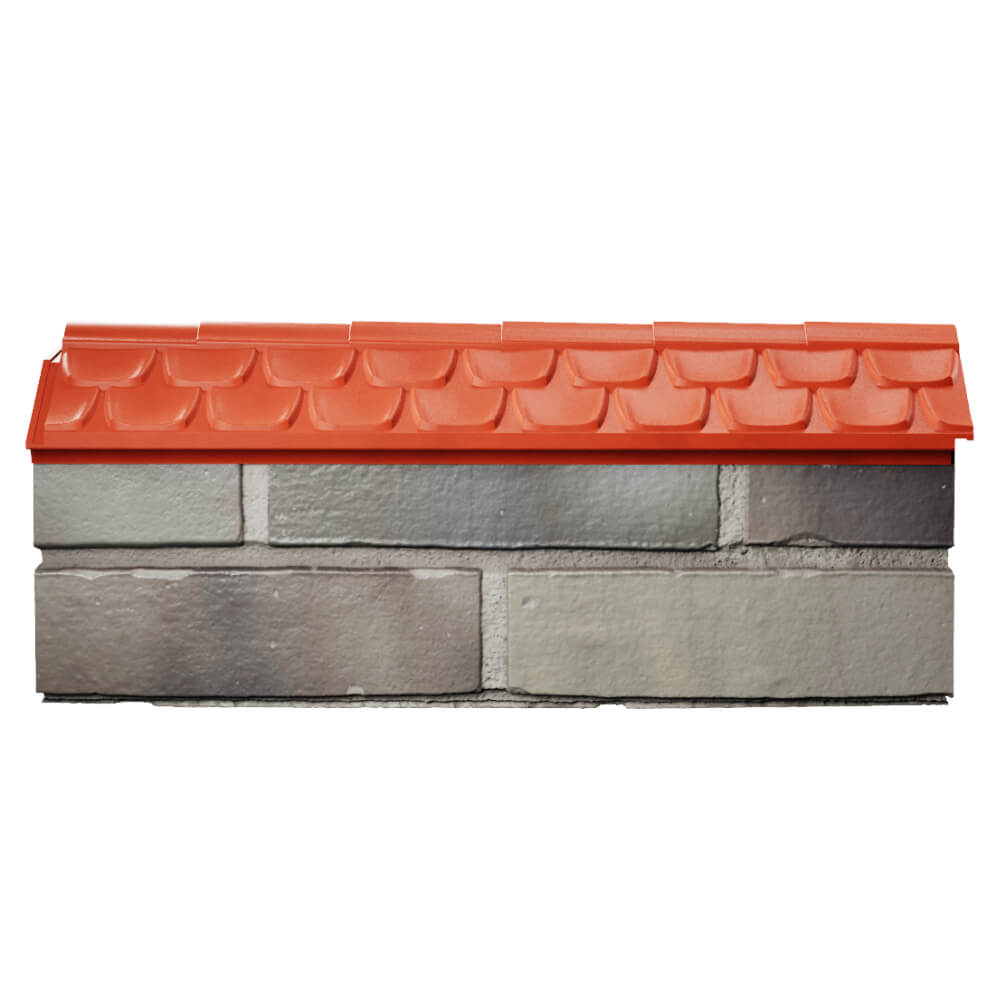 Парапет Zking Эльбрус Красный с посадкой на 0.5 кирпича (130мм) в Ялте фото