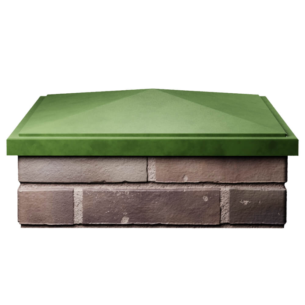 Колпак Zking БонаМоно Зеленый на столб 2х2 кирпича (515х515, 530х530мм) Ялта фото