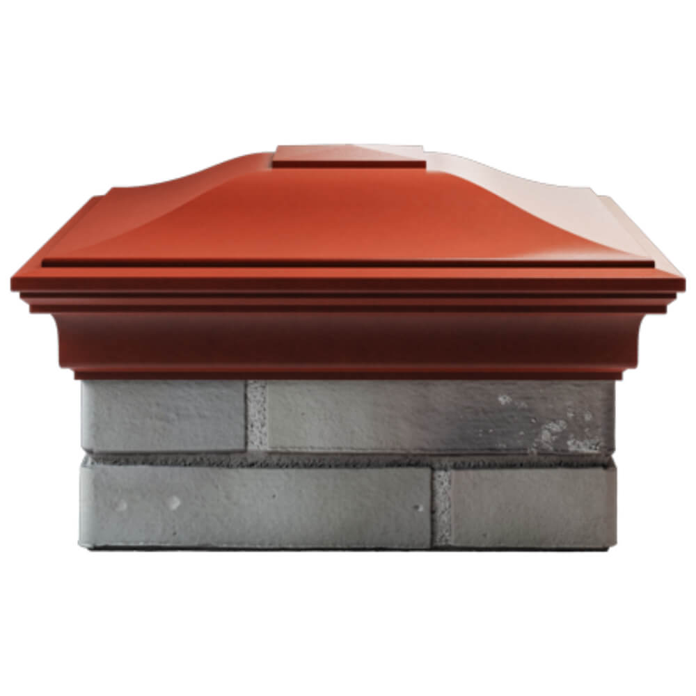 Колпак Zking Монблан Красный на столб 1.5х1.5 кирпича (385х385мм) Ялта фото