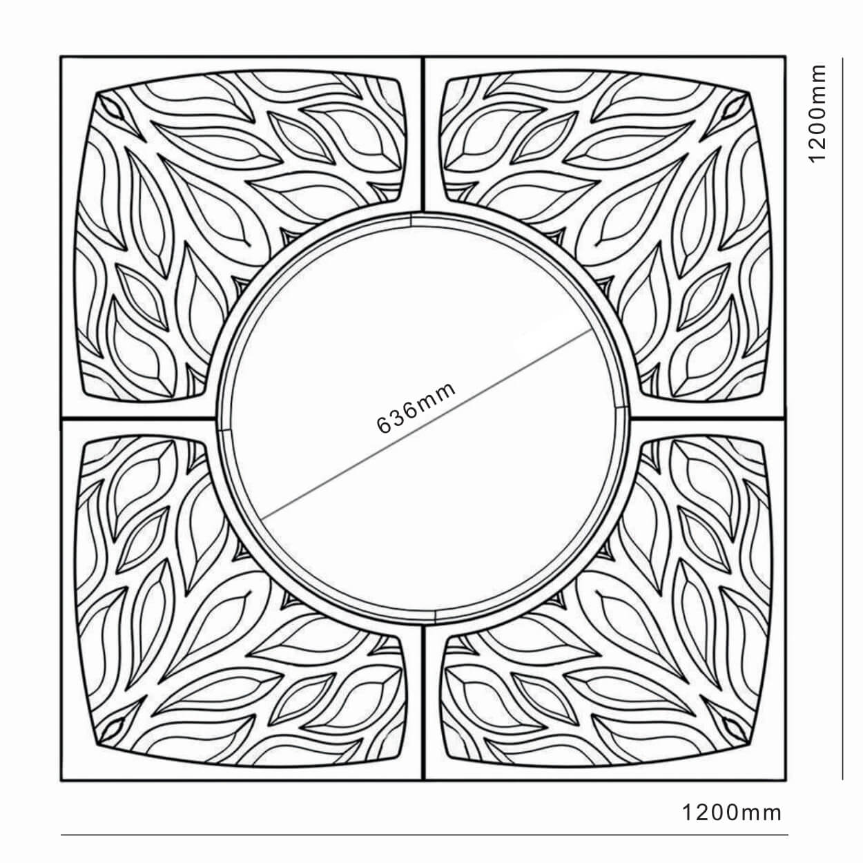 Приствольная решетка для дерева ZKING CRUST 1.2х1.2м Черная в Ялте фото