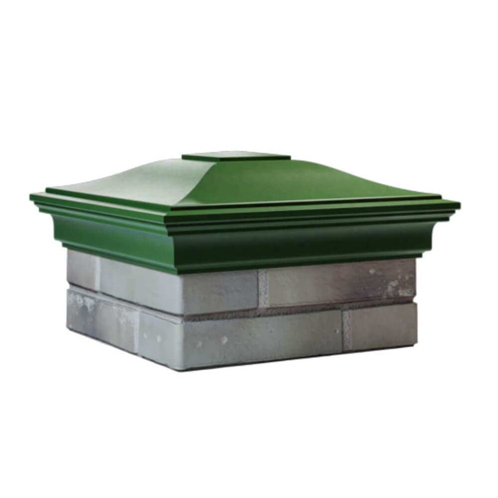 Колпак Zking Монблан Зеленый на столб 1.5х1.5 еврокирпича 0.7НФ (355х355мм) в Ялте фото