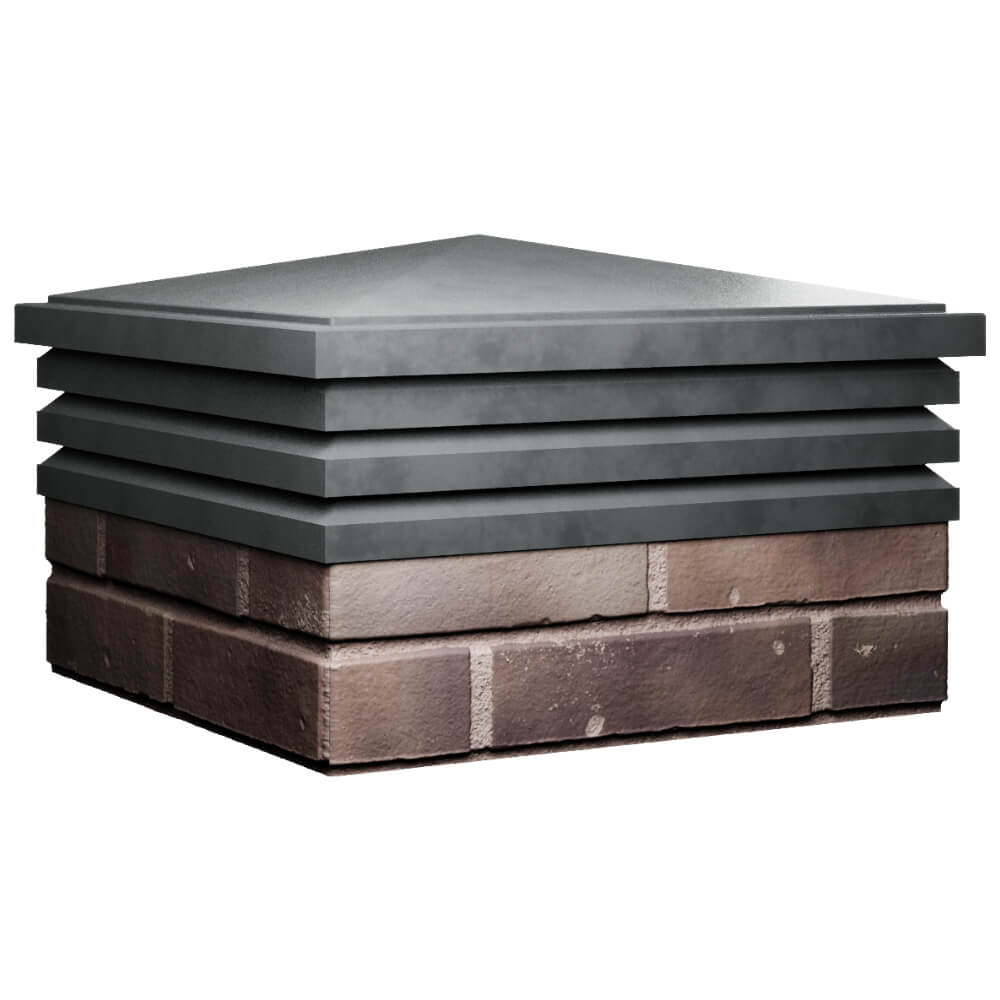 Колпак Zking Бона ХайТек Серый на столб 2х2 кирпича (513х513мм) в Ялте фото