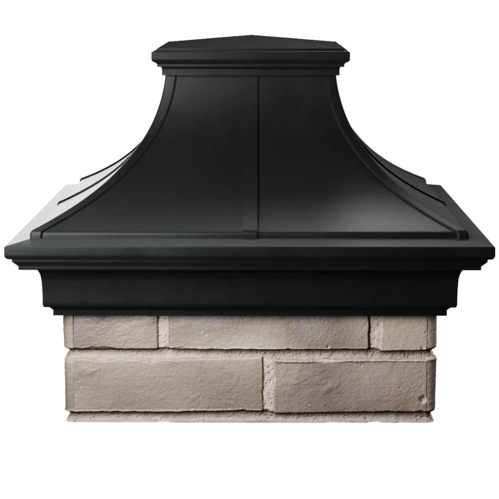 Колпак Zking Монблан Премиум Черный на столб 1.5х1.5 кирпича (385х385мм) Ялта фото