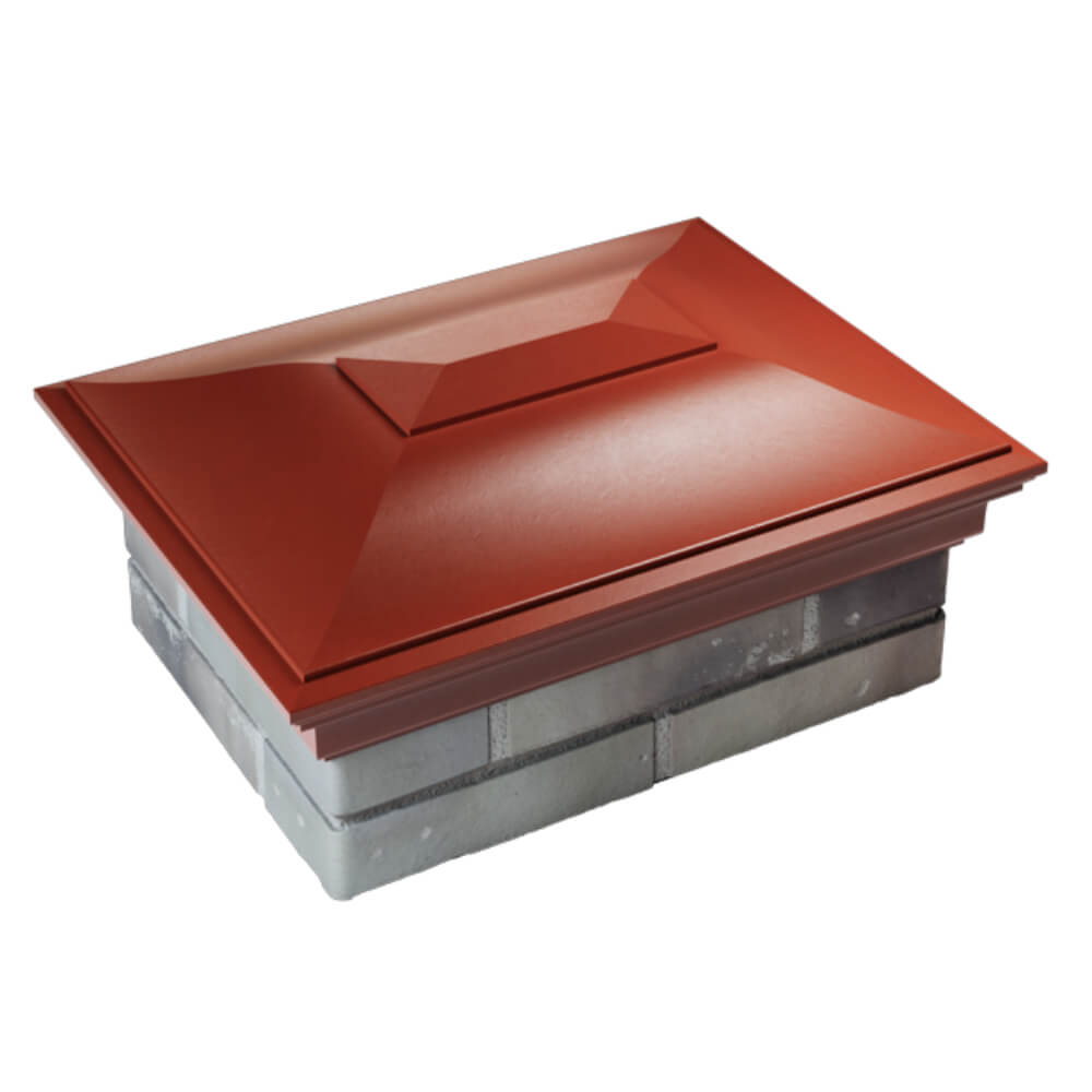 Колпак Zking Монблан Красный на столб 2х1.5 кирпича (515х385мм) Ялта фото