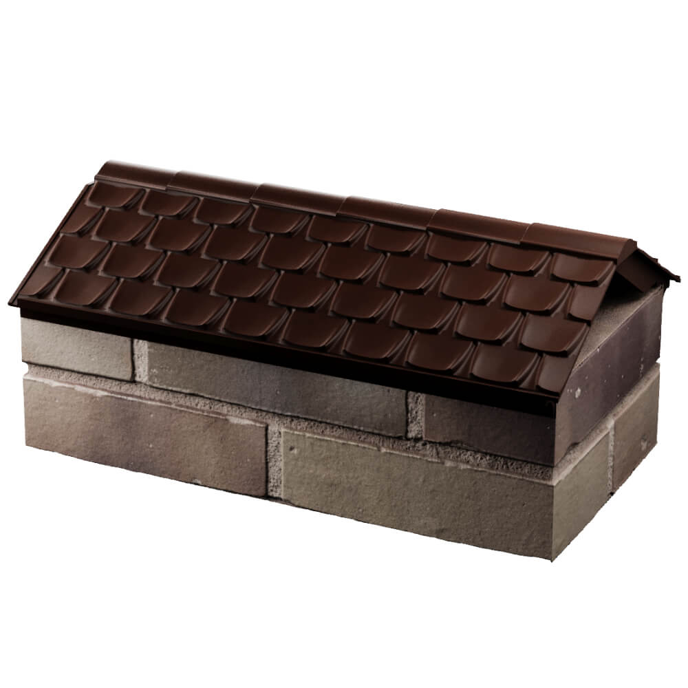 Парапет Zking Эльбрус Коричневый с посадкой на 1 кирпич (255мм) в Ялте фото