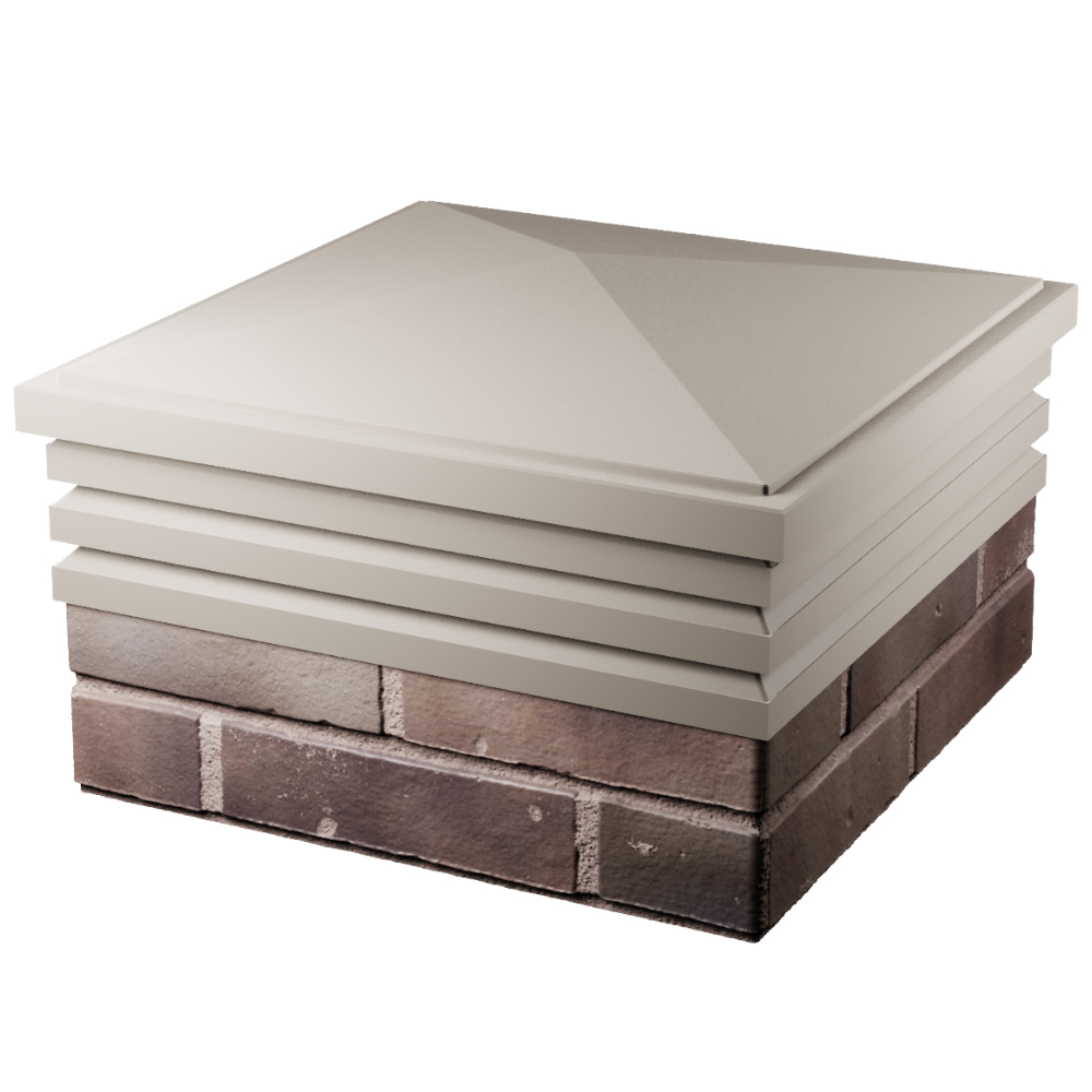 Колпак Zking Бона ХайТек Бежевый на столб 2х2 кирпича (513х513мм) в Ялте фото