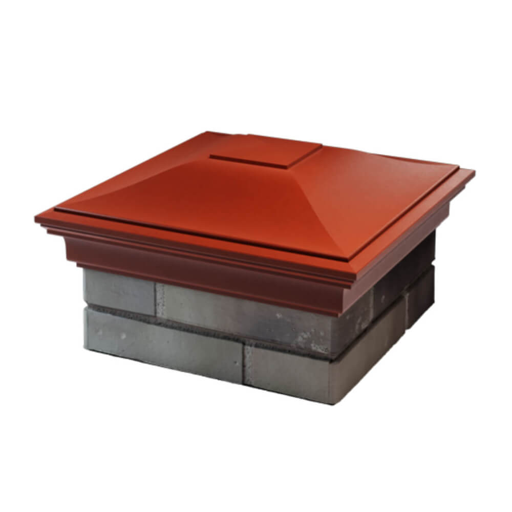 Колпак Zking Монблан Красный на столб 1.5х1.5 еврокирпича 0.7НФ (355х355мм) в Ялте фото