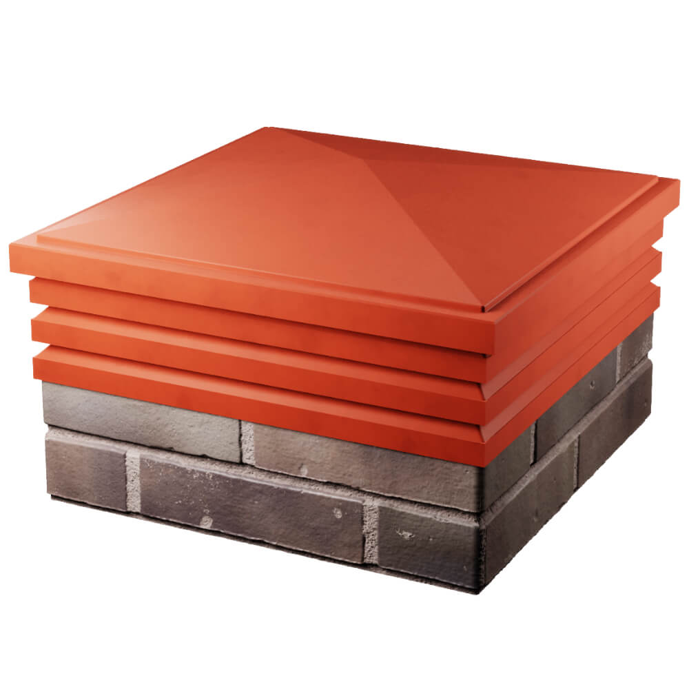 Колпак Zking Бона ХайТек Красный на столб 2х2 кирпича (513х513мм) в Ялте фото