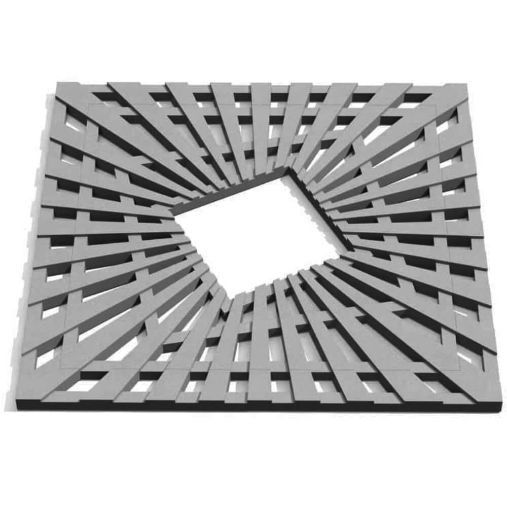 Приствольная решетка для дерева ZKING ATMOSPHERE 1.2х1.2м Серая Ялта фото