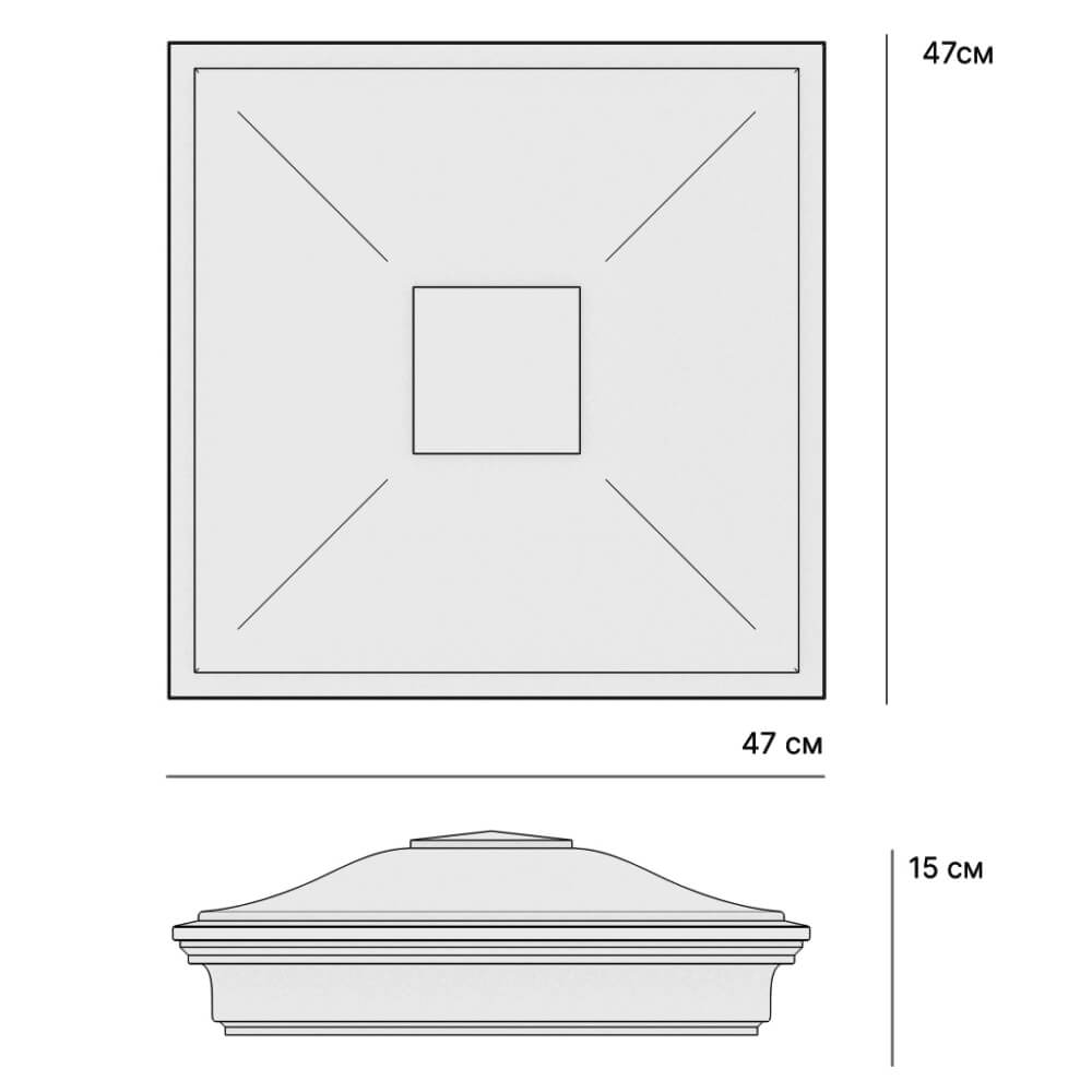 Колпак Zking Монблан Зеленый на столб 1.5х1.5 кирпича (385х385мм) в Ялте фото