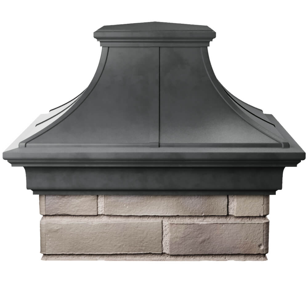 Колпак Zking Монблан Премиум Серый на столб 1.5х1.5 кирпича (385х385мм) Ялта фото