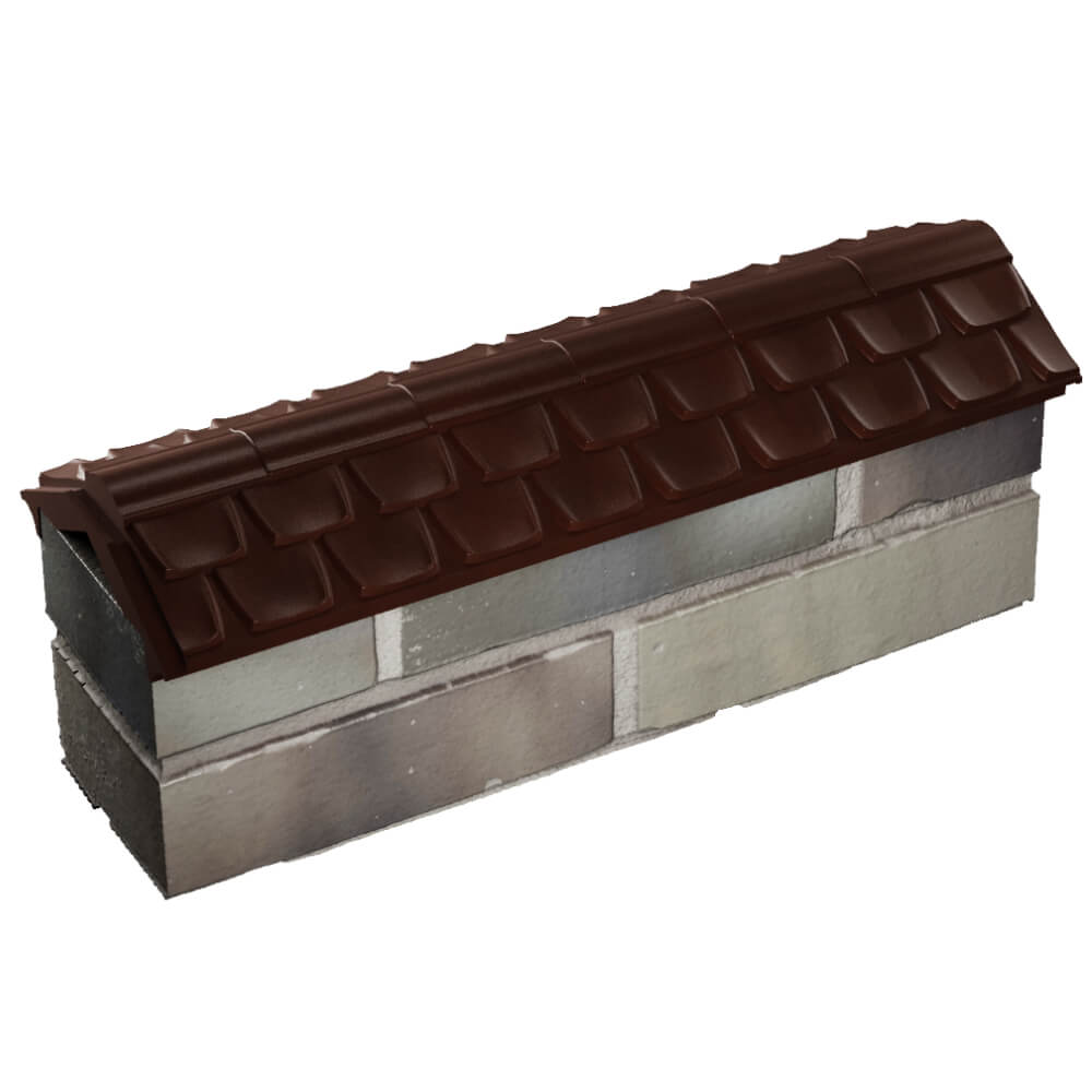 Парапет Zking Эльбрус Коричневый с посадкой на 0.5 кирпича (130мм) в Ялте фото