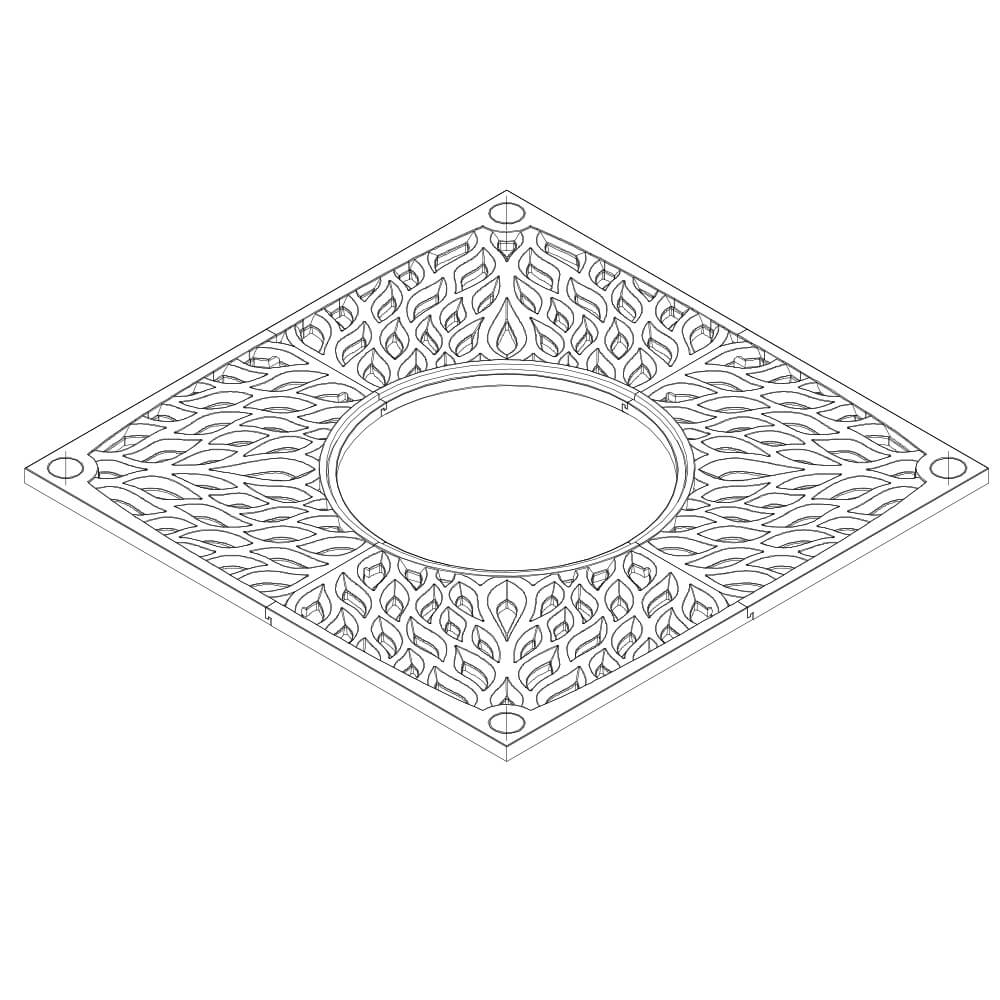 Приствольная решетка для дерева ZKING CRUST 2х2м Черная в Ялте фото