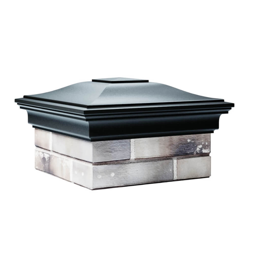 Колпак Zking Монблан Черный на столб 1.5х1.5 еврокирпича 0.7НФ (355х355мм) в Ялте фото