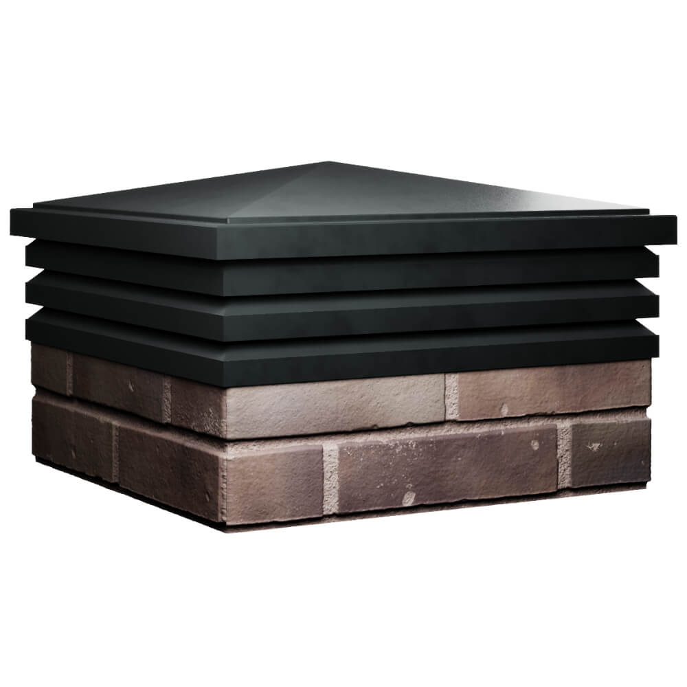 Колпак Zking Бона ХайТек Черный на столб 2х2 кирпича (513х513мм) в Ялте фото