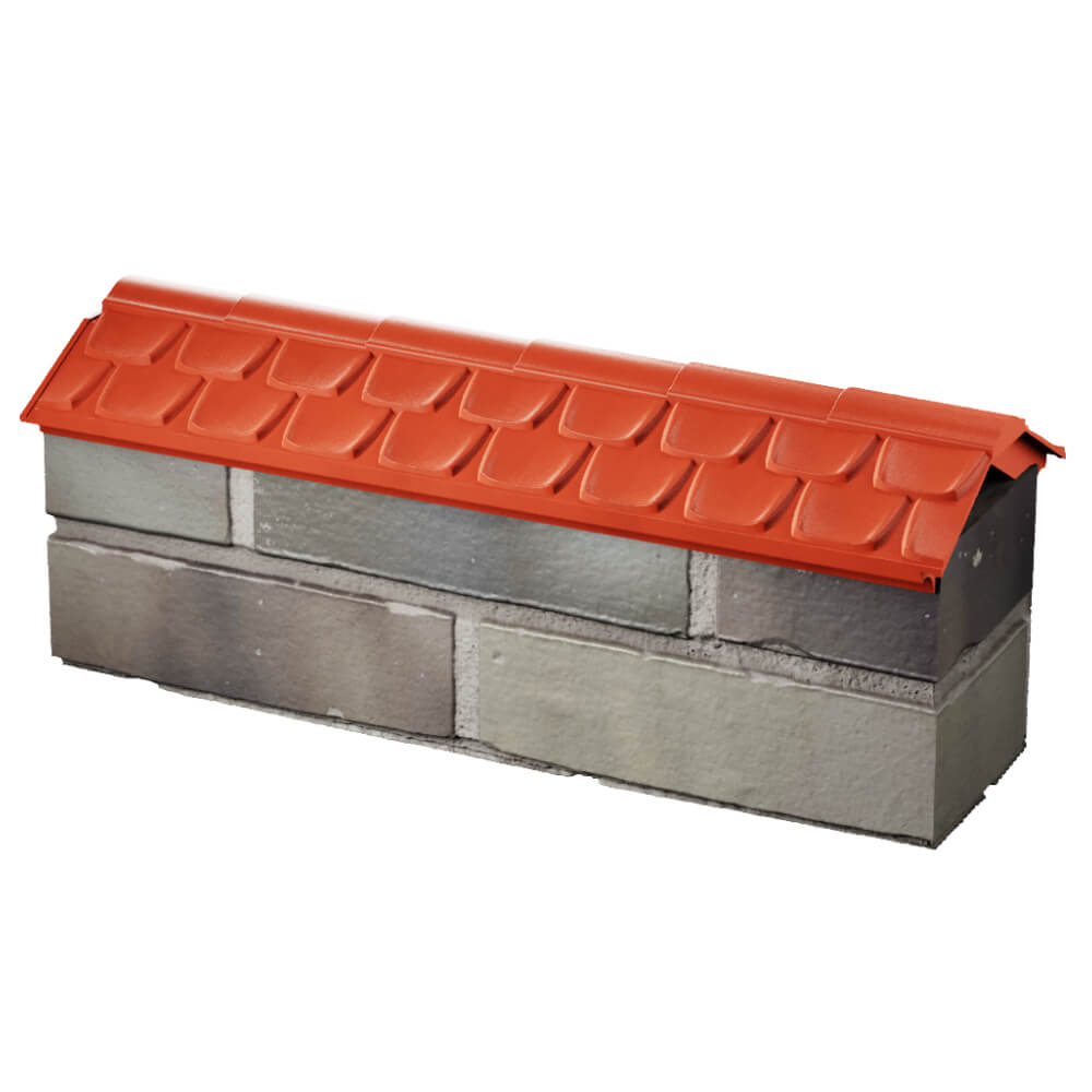 Парапет Zking Эльбрус Красный с посадкой на 0.5 кирпича (130мм) в Ялте фото