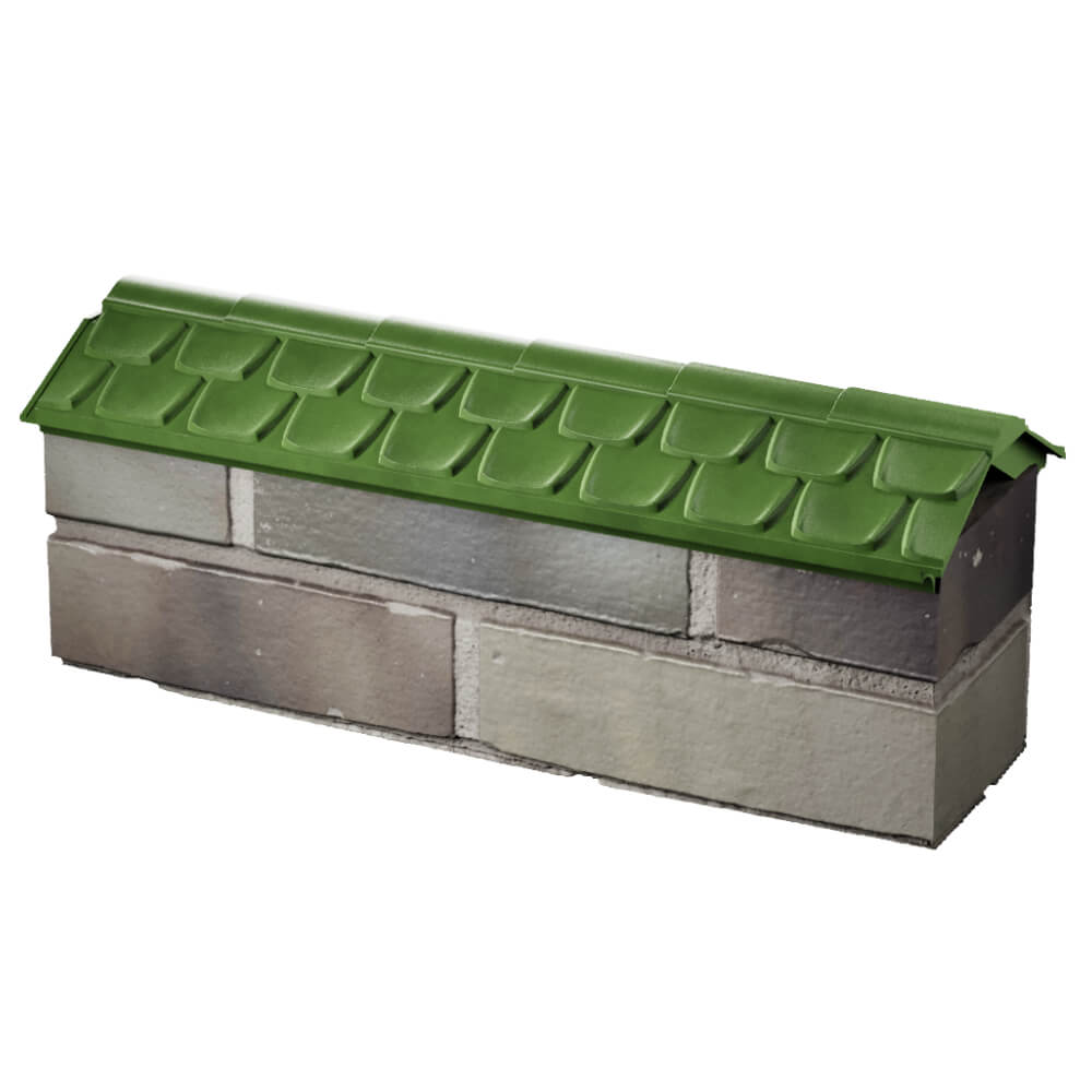 Парапет Zking Эльбрус Зеленый с посадкой на 0.5 кирпича (130мм) в Ялте фото