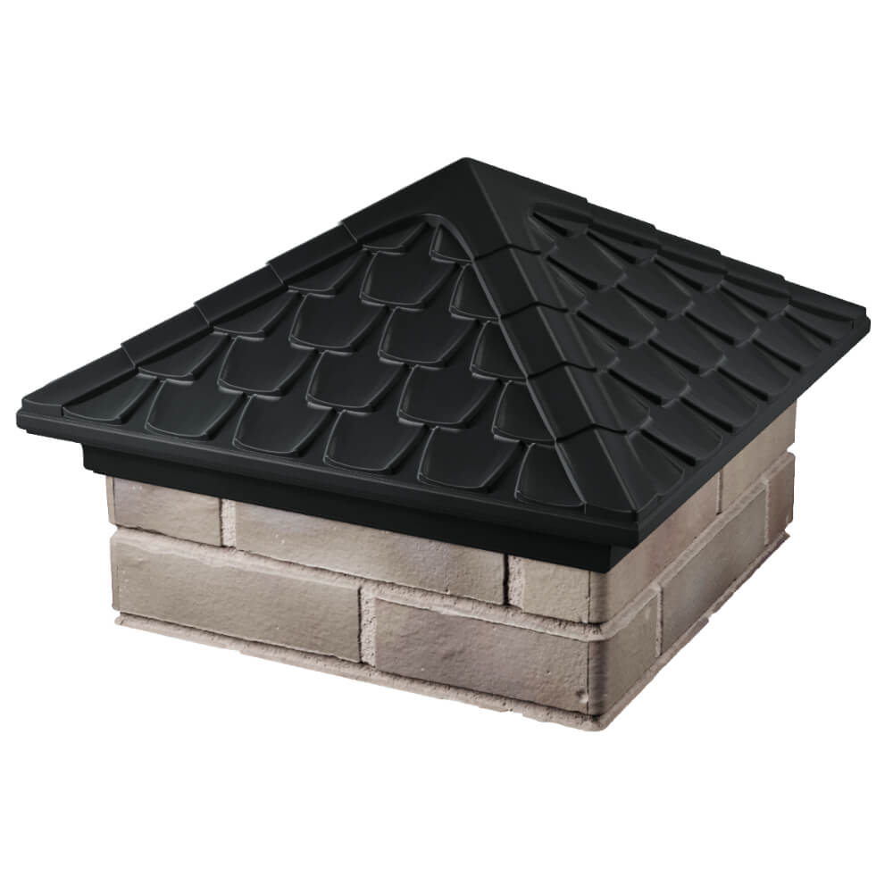 Колпак Zking Эльбрус Черный на столб 1.5х1.5 кирпича (385х385мм) в Ялте фото