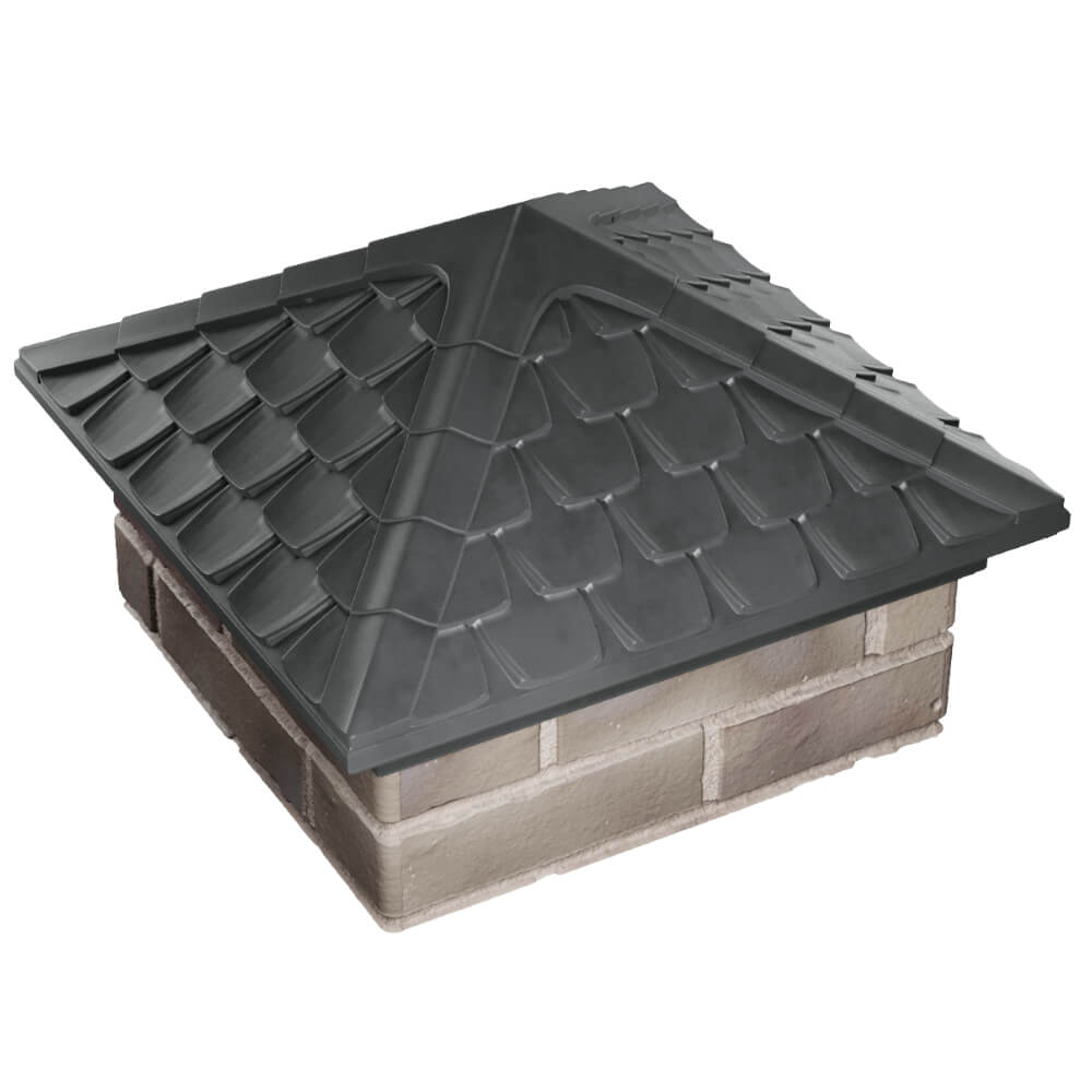 Колпак Zking Эльбрус Серый на столб 1.5х1.5 кирпича (385х385мм) в Ялте фото