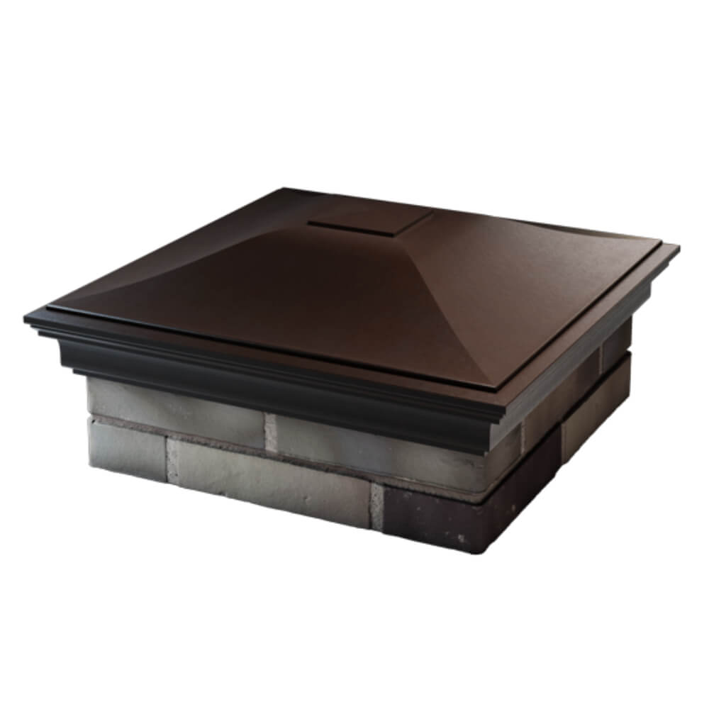 Колпак Zking Монблан Коричневый на столб 2х2 кирпича (515х515мм) в Ялте фото