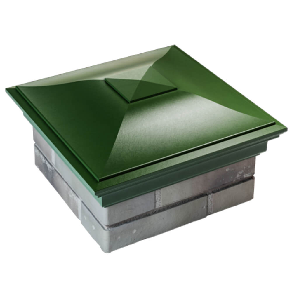 Колпак Zking Монблан Зеленый на столб 1.5х1.5 кирпича (385х385мм) в Ялте фото