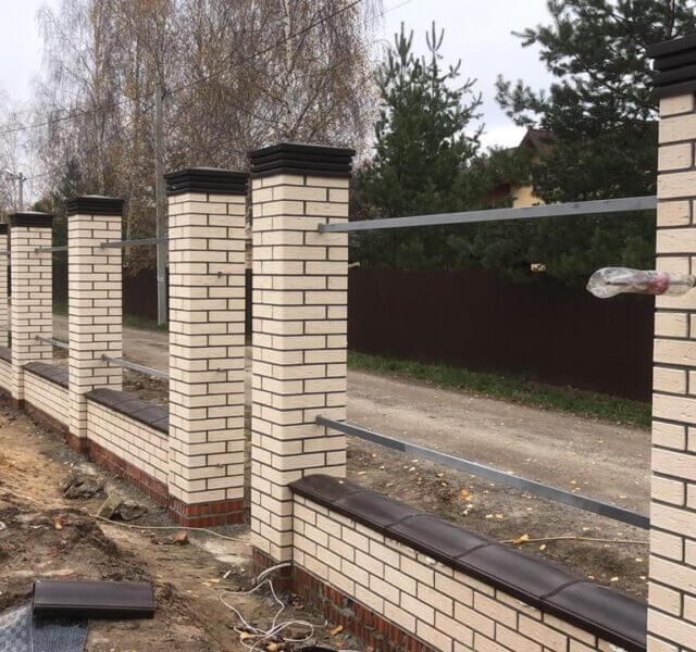 Колпак Zking Бона ХайТек Коричневый на столб 1.5х1.5 кирпича (385х385мм) в Ялте фото