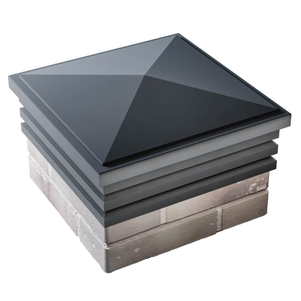 Колпак Zking Бона ХайТек Серый на столб 1.5х1.5 кирпича (385х385мм) в Ялте фото