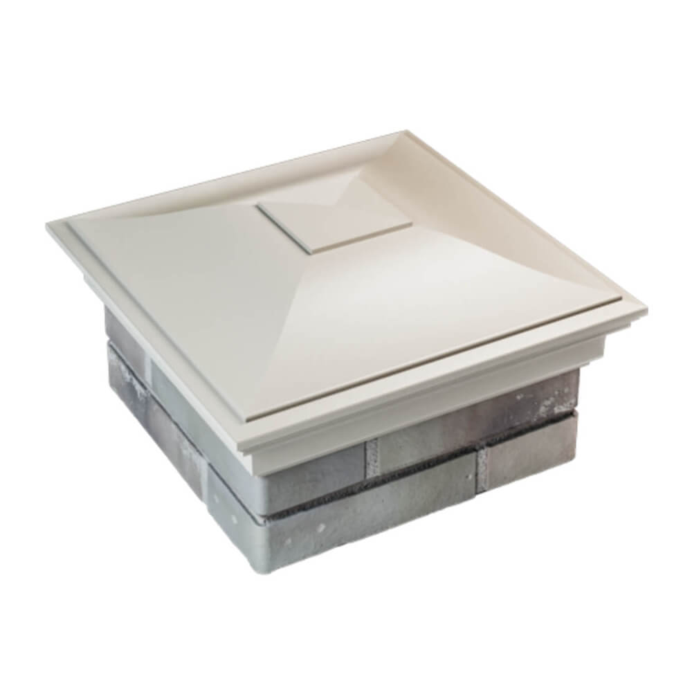 Колпак Zking Монблан Бежевый на столб 1.5х1.5 еврокирпича 0.7НФ (355х355мм) в Ялте фото