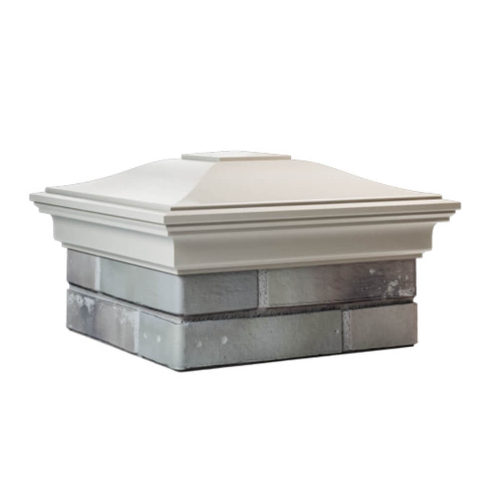 Колпак Zking Монблан Бежевый на столб 1.5х1.5 еврокирпича 0.7НФ (355х355мм) в Ялте фото