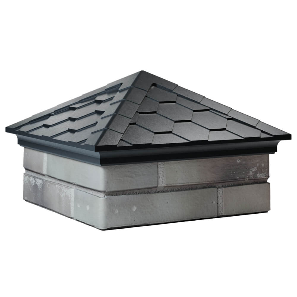 Колпак Zking Эверест Черный на столб 1.5х1.5 кирпича (390х390мм) в Ялте фото