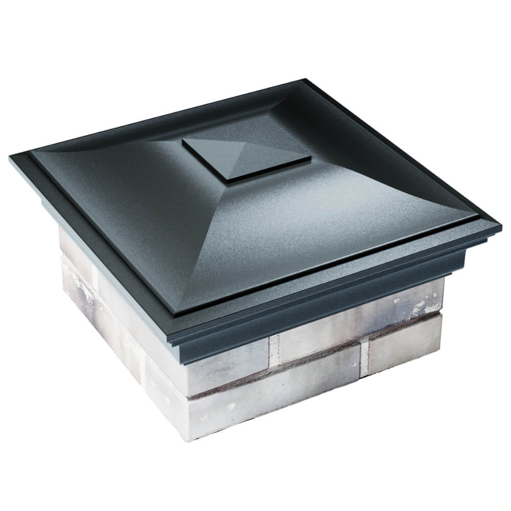 Колпак Zking Монблан Черный на столб 1.5х1.5 кирпича (385х385мм) в Ялте фото