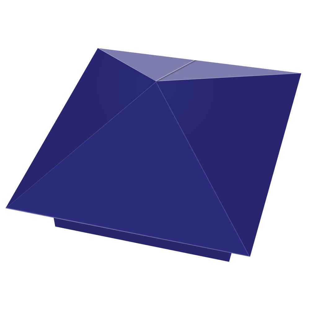 Колпак металлический 400х400мм RAL5002 Синий Ультрамарин заборный Ялта фото