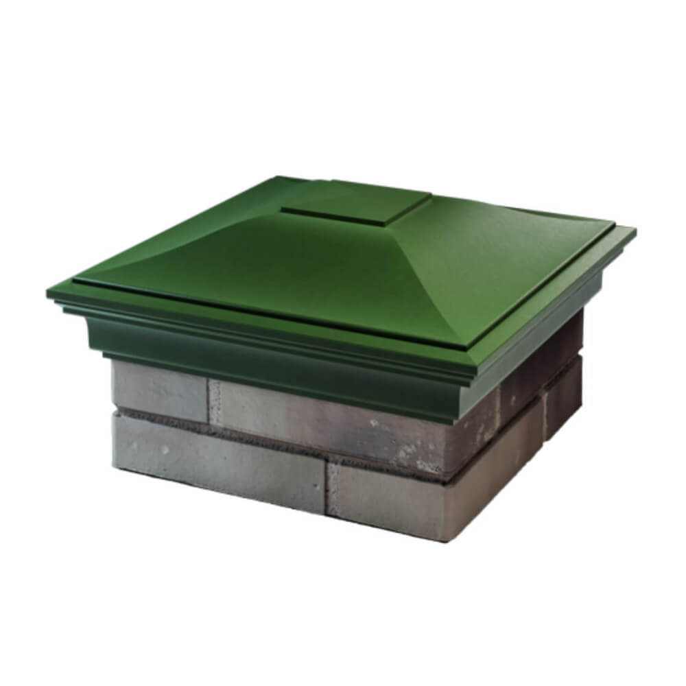 Колпак Zking Монблан Зеленый на столб 1.5х1.5 еврокирпича 0.7НФ (355х355мм) в Ялте фото