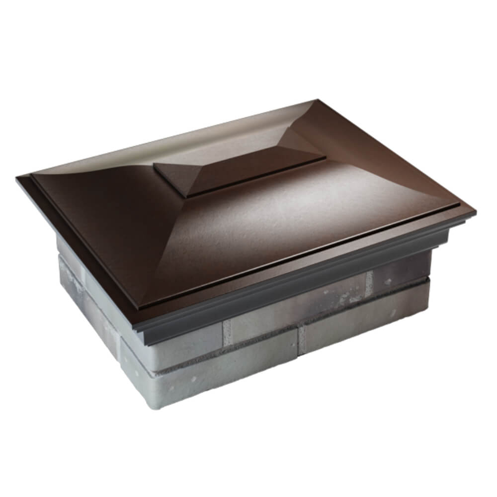 Колпак Zking Монблан Коричневый на столб 2х1.5 кирпича (515х385мм) Ялта фото