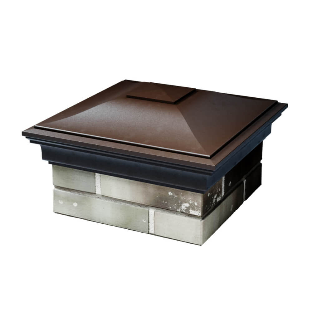 Колпак Zking Монблан Коричневый на столб 1.5х1.5 еврокирпича 0.7НФ (355х355мм) в Ялте фото