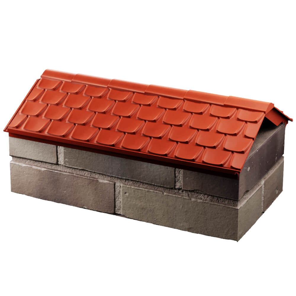 Парапет Zking Эльбрус Красный с посадкой на 1 кирпич (255мм) в Ялте фото