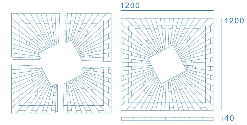 Приствольная решетка для дерева ZKING ATMOSPHERE 1.2х1.2м Красная в Ялте фото