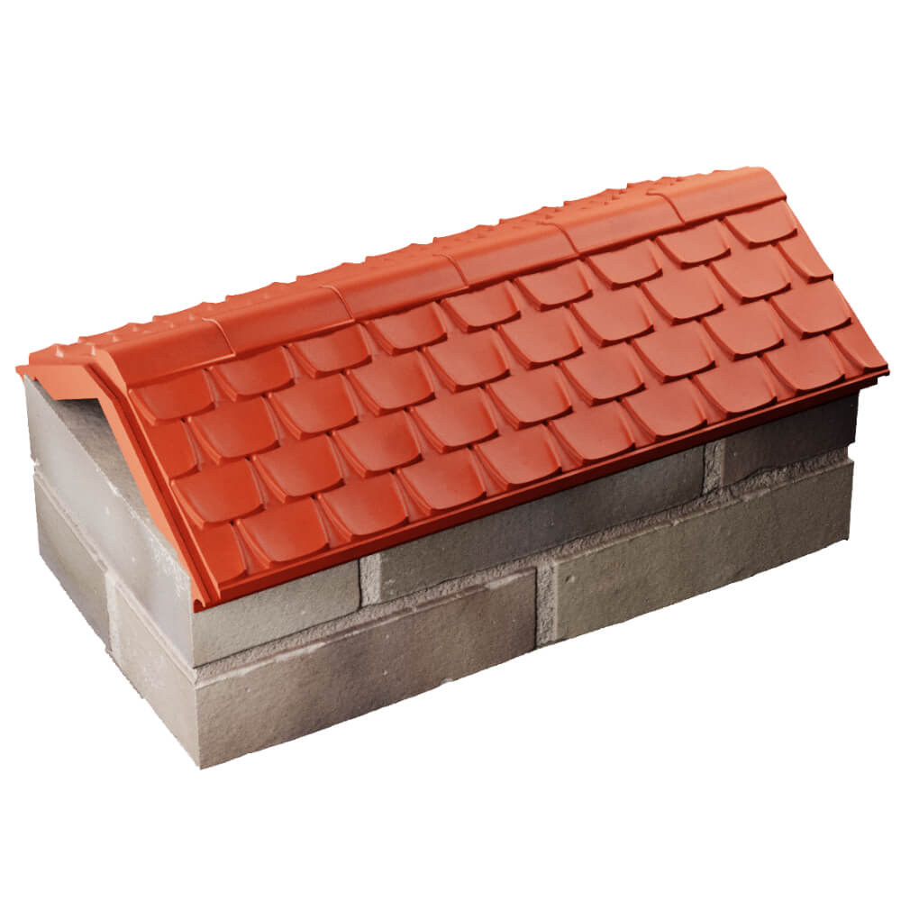 Парапет Zking Эльбрус Красный с посадкой на 1 кирпич (255мм) в Ялте фото