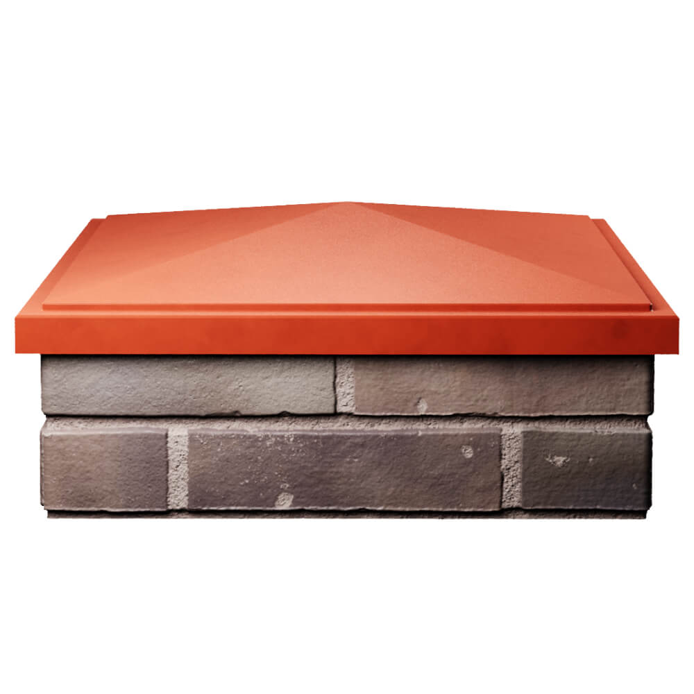 Колпак Zking БонаМоно Красный на столб 2х2 кирпича (515х515, 530х530мм) Ялта фото