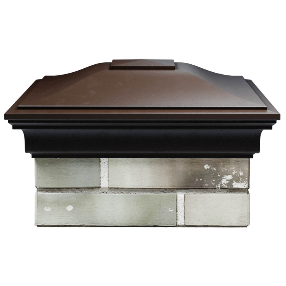 Колпак Zking Монблан Коричневый на столб 1.5х1.5 кирпича (385х385мм) Ялта фото