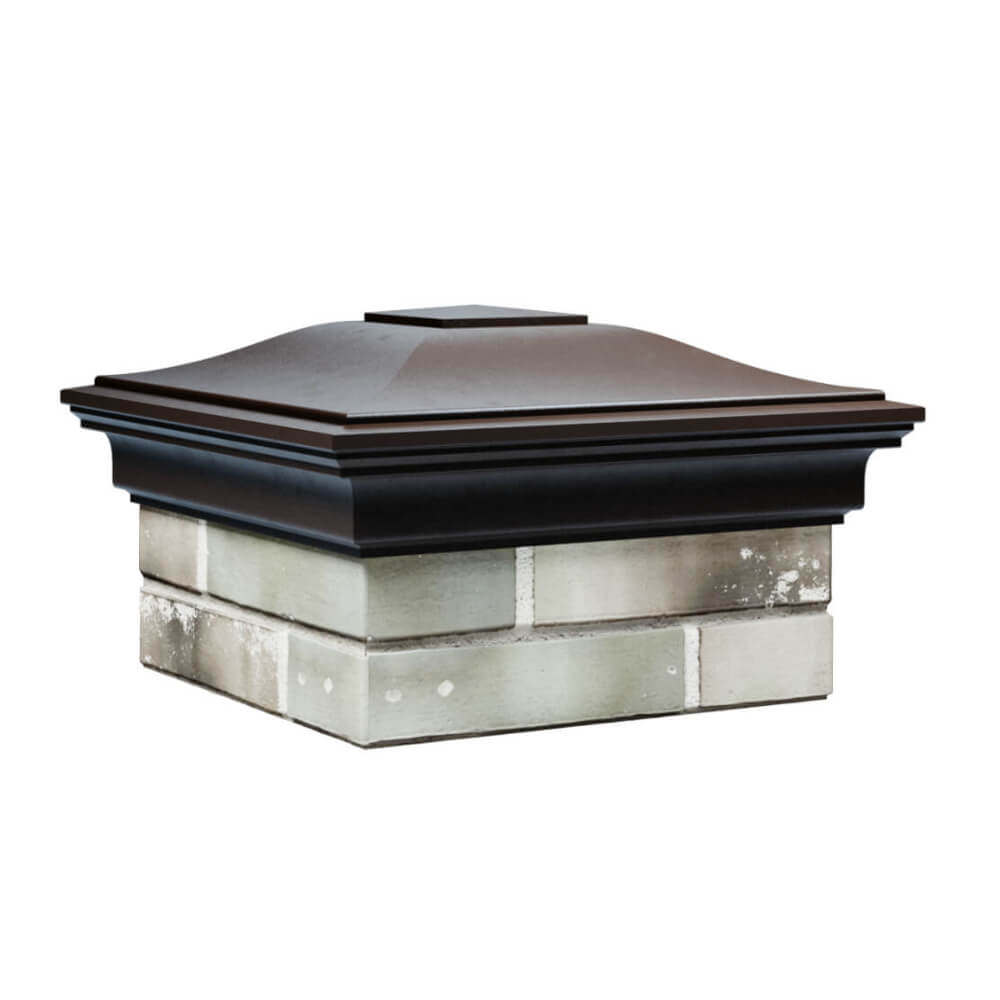 Колпак Zking Монблан Коричневый на столб 1.5х1.5 еврокирпича 0.7НФ (355х355мм) в Ялте фото