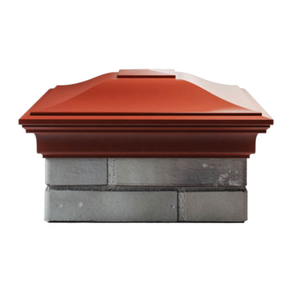 Колпак Zking Монблан Красный на столб 1.5х1.5 еврокирпича 0.7НФ (355х355мм) Ялта фото