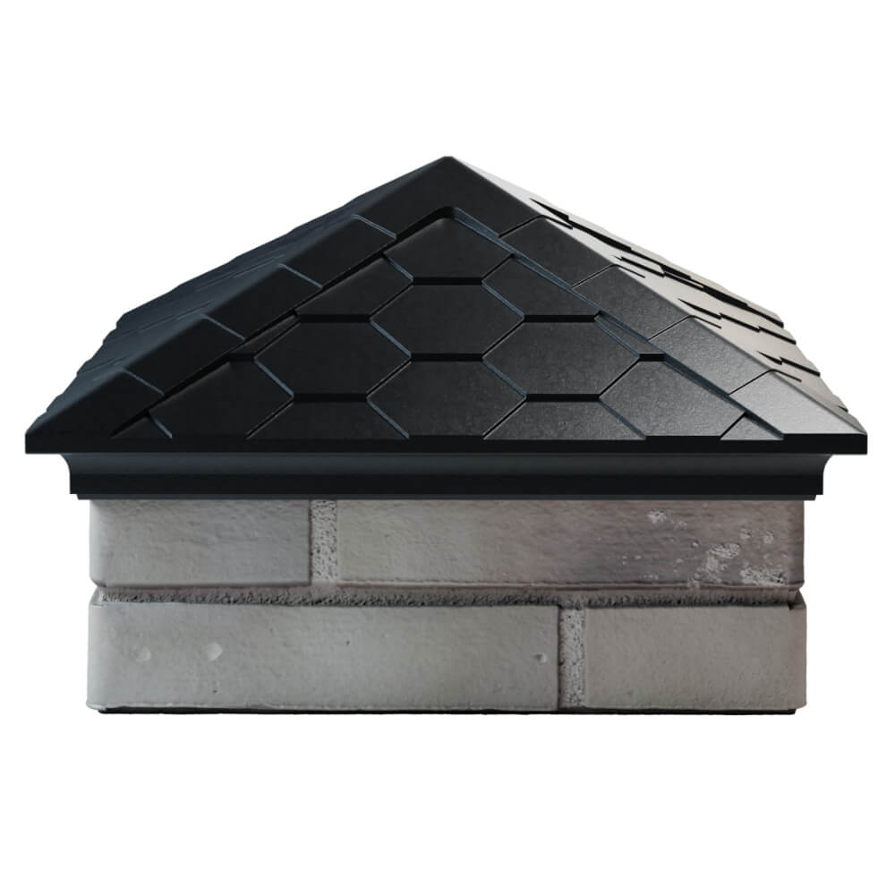 Колпак Zking Эверест Черный на столб 1.5х1.5 кирпича (390х390мм) Ялта фото