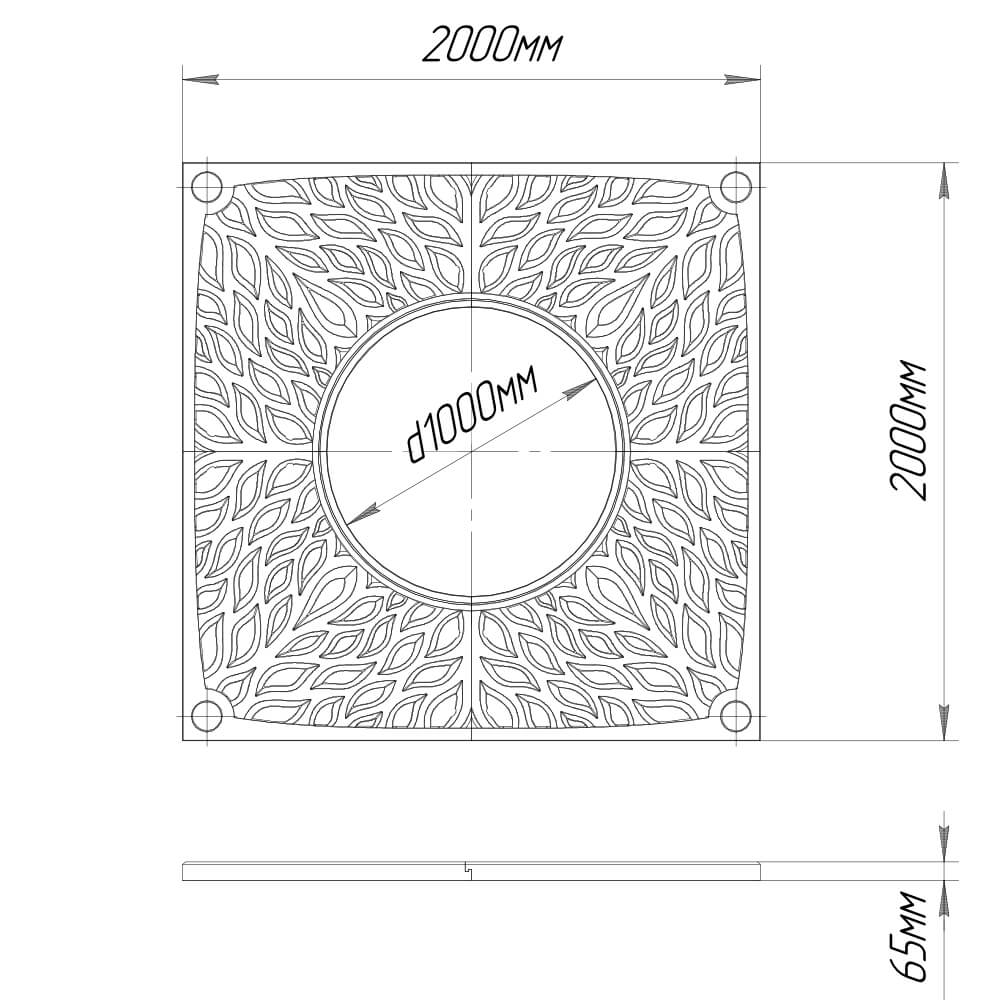 Приствольная решетка для дерева ZKING CRUST 2х2м Черная в Ялте фото