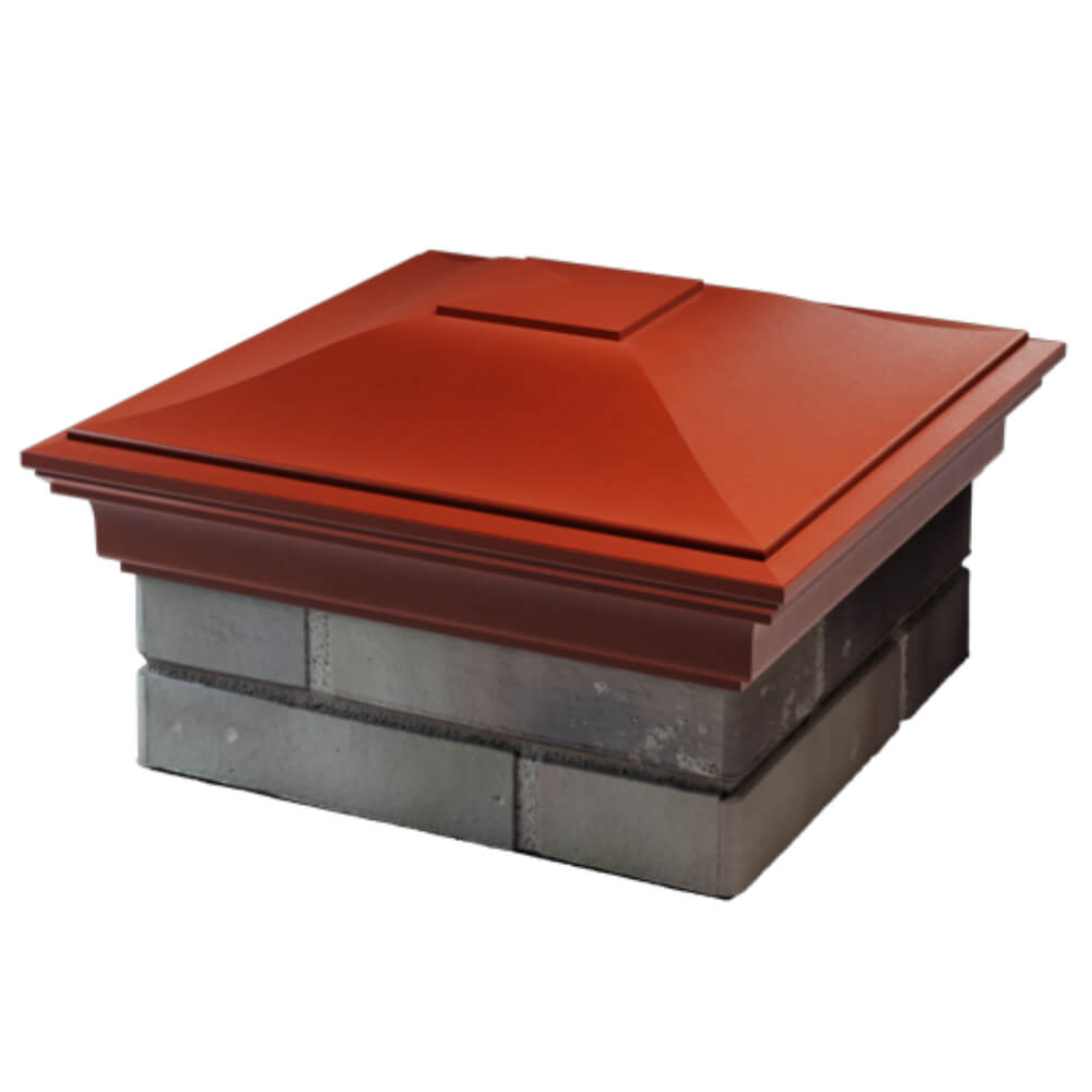 Колпак Zking Монблан Красный на столб 1.5х1.5 кирпича (385х385мм) в Ялте фото