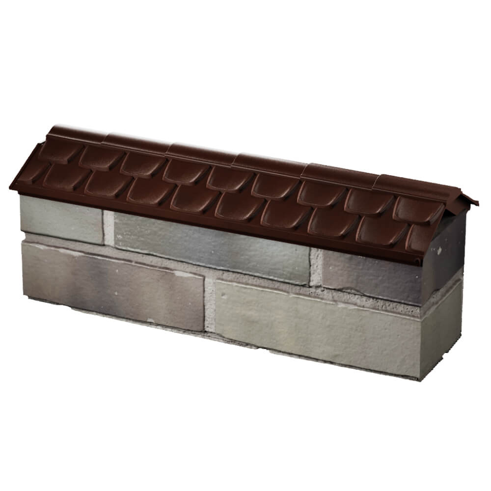 Парапет Zking Эльбрус Коричневый с посадкой на 0.5 кирпича (130мм) в Ялте фото