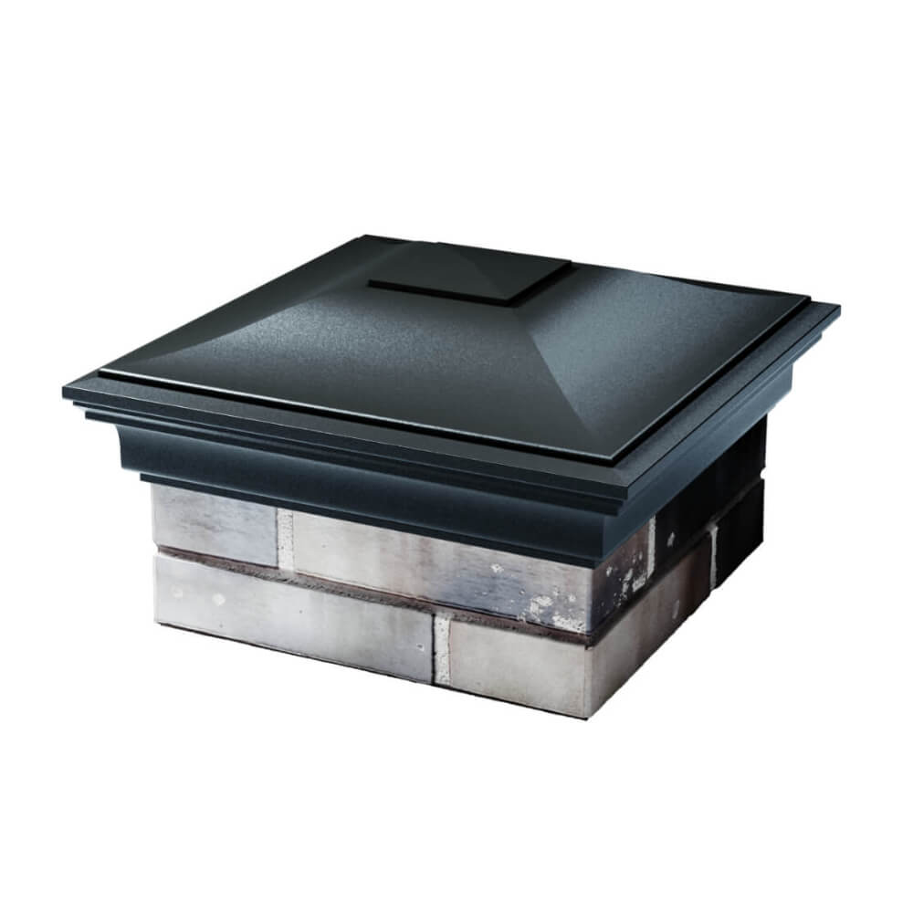 Колпак Zking Монблан Черный на столб 1.5х1.5 еврокирпича 0.7НФ (355х355мм) в Ялте фото