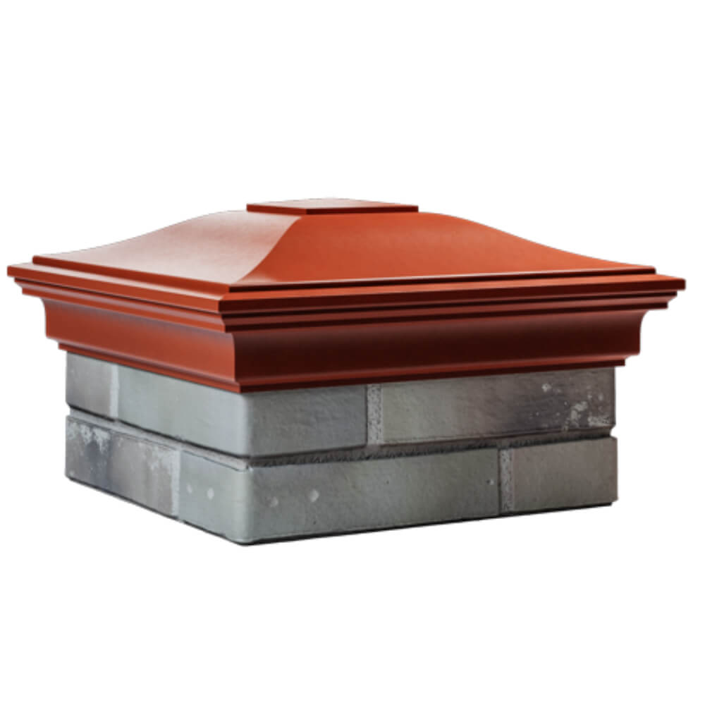 Колпак Zking Монблан Красный на столб 1.5х1.5 кирпича (385х385мм) в Ялте фото