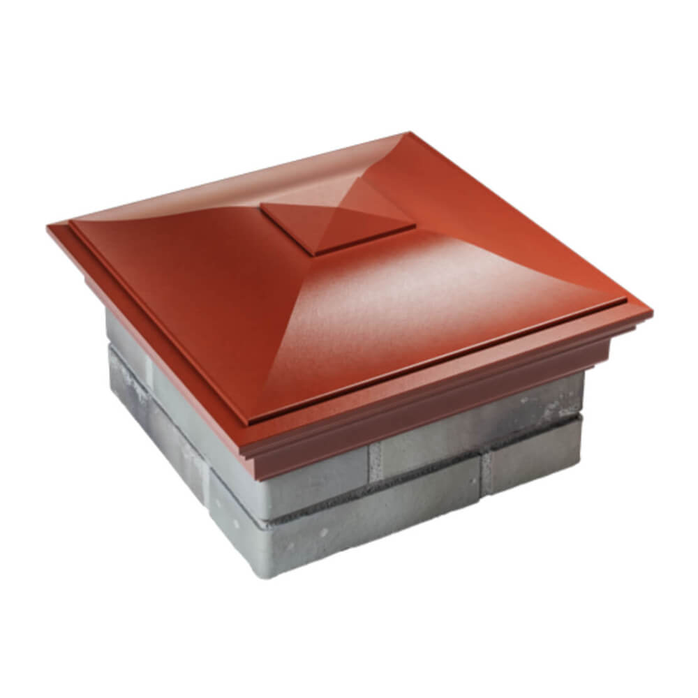 Колпак Zking Монблан Красный на столб 1.5х1.5 еврокирпича 0.7НФ (355х355мм) в Ялте фото